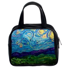 A Very Very Starry Night Classic Handbag (two Sides) by arwwearableart