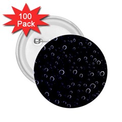 Blued Dark Bubbles Print 2 25  Buttons (100 Pack)  by dflcprintsclothing