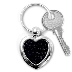 Blued Dark Bubbles Print Key Chains (heart)  by dflcprintsclothing