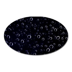 Blued Dark Bubbles Print Oval Magnet by dflcprintsclothing