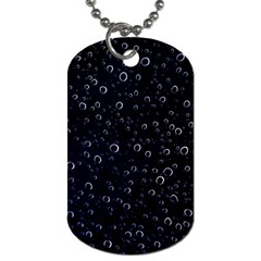 Blued Dark Bubbles Print Dog Tag (one Side) by dflcprintsclothing