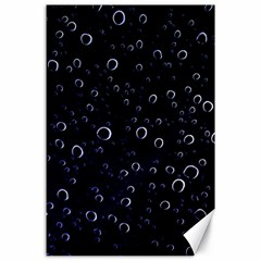 Blued Dark Bubbles Print Canvas 24  X 36 