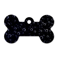 Blued Dark Bubbles Print Dog Tag Bone (two Sides) by dflcprintsclothing