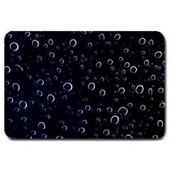 Blued Dark Bubbles Print Large Doormat 