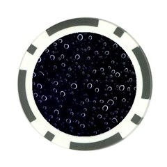 Blued Dark Bubbles Print Poker Chip Card Guard by dflcprintsclothing