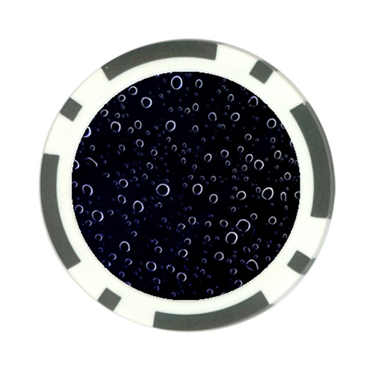 Blued Dark Bubbles Print Poker Chip Card Guard