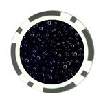 Blued Dark Bubbles Print Poker Chip Card Guard Back