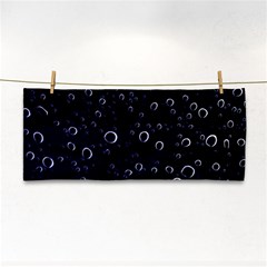 Blued Dark Bubbles Print Hand Towel by dflcprintsclothing