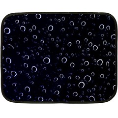 Blued Dark Bubbles Print Double Sided Fleece Blanket (mini) 