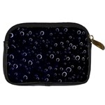 Blued Dark Bubbles Print Digital Camera Leather Case Back