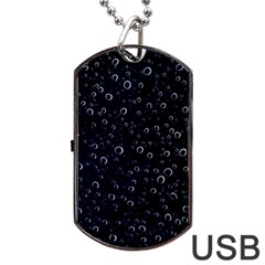 Blued Dark Bubbles Print Dog Tag Usb Flash (two Sides) by dflcprintsclothing