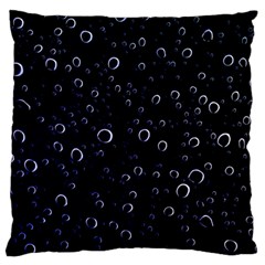 Blued Dark Bubbles Print Large Cushion Case (two Sides) by dflcprintsclothing