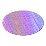 Diagonal Line Design Art Oval Magnet Front