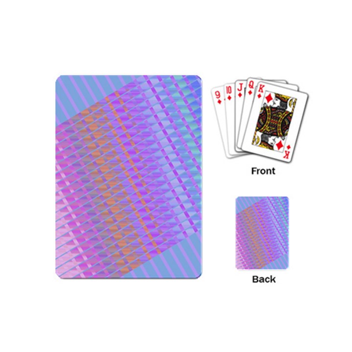 Diagonal Line Design Art Playing Cards (Mini)