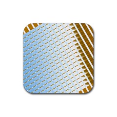 Diagonal Seamless Line Design Rubber Coaster (square)  by LoolyElzayat