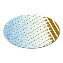 Diagonal Seamless Line Design Oval Magnet by LoolyElzayat