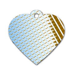 Diagonal Seamless Line Design Dog Tag Heart (one Side) by LoolyElzayat