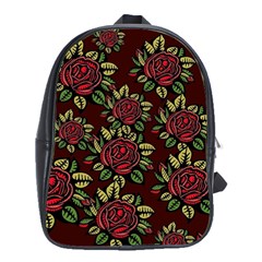 Roses Red School Bag (large) by WensdaiAmbrose