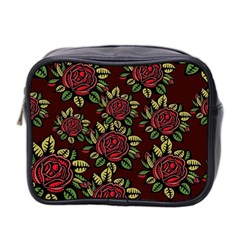 Roses Red Mini Toiletries Bag (two Sides) by WensdaiAmbrose