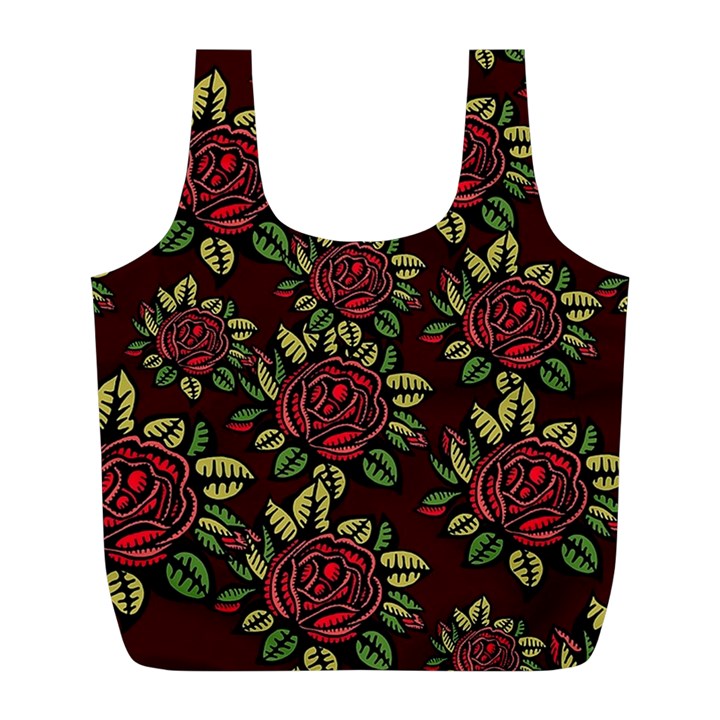 Roses Red Full Print Recycle Bag (L)