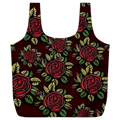 Roses Red Full Print Recycle Bag (xl) by WensdaiAmbrose