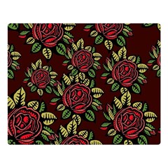 Roses Red Double Sided Flano Blanket (large)  by WensdaiAmbrose