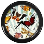 My Butterfly Collection Wall Clock (Black) Front