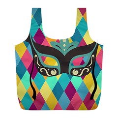 Mardi Gras Full Print Recycle Bag (l) by WensdaiAmbrose