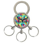 Mardi Gras 3-Ring Key Chains Front