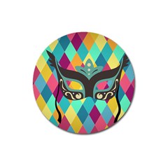 Mardi Gras Magnet 3  (round) by WensdaiAmbrose