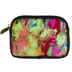 Neon World  Digital Camera Leather Case by arwwearableart