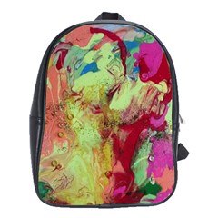 Neon World  School Bag (xl) by arwwearableart