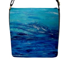 Into The Chill  Flap Closure Messenger Bag (l) by arwwearableart