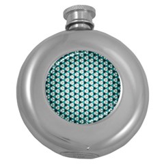 Digital Art Triangle Round Hip Flask (5 Oz) by Mariart