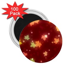 Leaf Leaves Bokeh Background 2 25  Magnets (100 Pack)  by Mariart