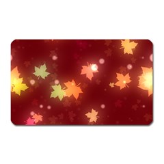 Leaf Leaves Bokeh Background Magnet (rectangular) by Mariart