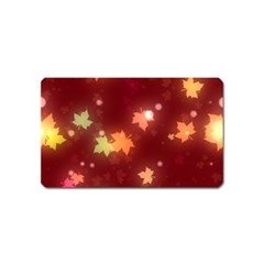 Leaf Leaves Bokeh Background Magnet (name Card) by Mariart