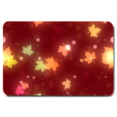 Leaf Leaves Bokeh Background Large Doormat  by Mariart