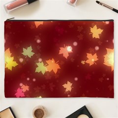 Leaf Leaves Bokeh Background Cosmetic Bag (xxxl) by Mariart