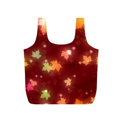 Leaf Leaves Bokeh Background Full Print Recycle Bag (s) by Mariart