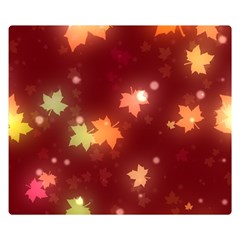 Leaf Leaves Bokeh Background Double Sided Flano Blanket (small)  by Mariart