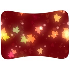 Leaf Leaves Bokeh Background Velour Seat Head Rest Cushion