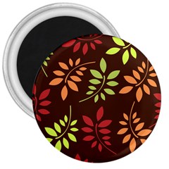 Leaves Foliage Pattern Design 3  Magnets by Mariart