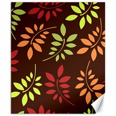 Leaves Foliage Pattern Design Canvas 8  X 10  by Mariart