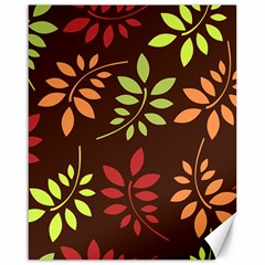 Leaves Foliage Pattern Design Canvas 16  X 20  by Mariart