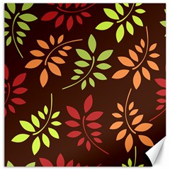 Leaves Foliage Pattern Design Canvas 20  X 20  by Mariart