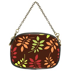 Leaves Foliage Pattern Design Chain Purse (two Sides) by Mariart