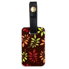 Leaves Foliage Pattern Design Luggage Tags (one Side)  by Mariart