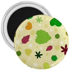 Leaves Background Leaf 3  Magnets by Mariart