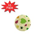 Leaves Background Leaf 1  Mini Magnet (10 pack)  Front